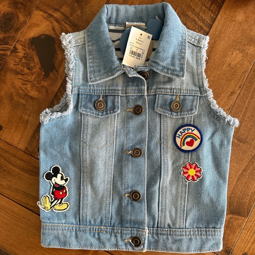 Mickey Jean sleeveless Jean jacket